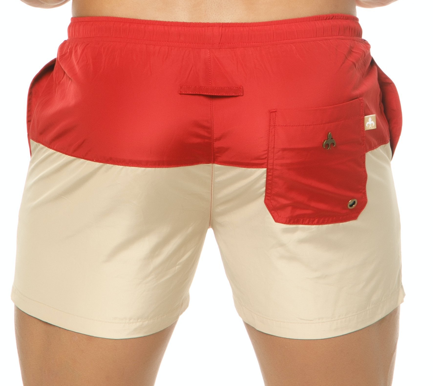 #Incas Shorts Burgundy/Beige#colour_Incas Shorts Burgundy/Beige